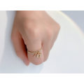 Gemopia Fashion 14K Solid Gold Lucky Key Shape Fashion Jewelry Ring